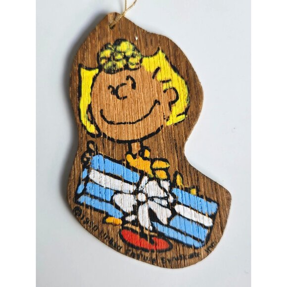 Vintage 1958 Peanuts Wooden Christmas Ornaments Featuring Snoopy Charlie Brown - Picture 8 of 8